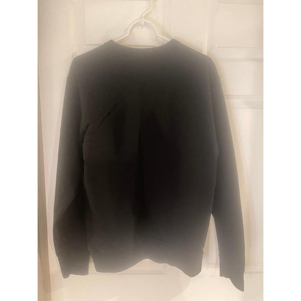 Champion Black w Camo Logo Graphic Crewneck Men's Medium‎ Sweater Top - Picture 5 of 5